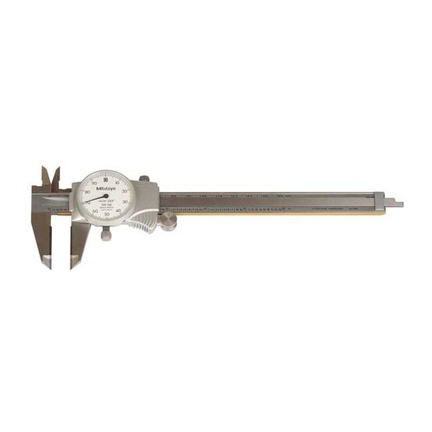 Mitutoyo Dial Caliper,6In,0.100/Rev,Carbide 505-736