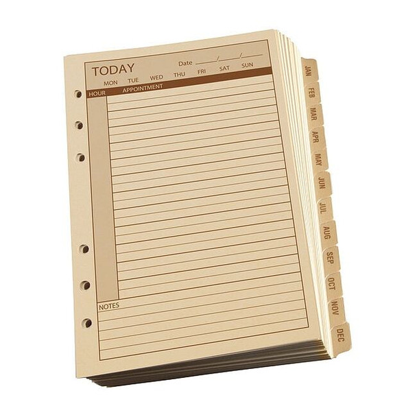 Rite in the Rain 4-5/8" x 7" Planner Calendar Pages, Tan 9260D
