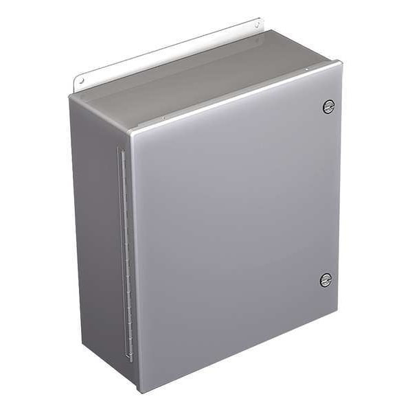 1/4 Turn Latch Electrical Enclosures, 12 in H, 6 in D, 12 in W, 12, 4, Steel