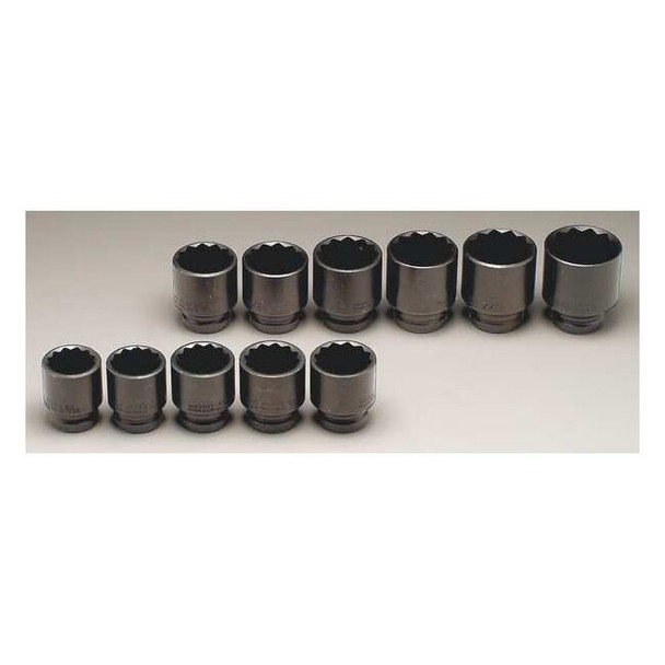 Wright Tool 3/4" Drive Socket Set, SAE, 11 pcs 604
