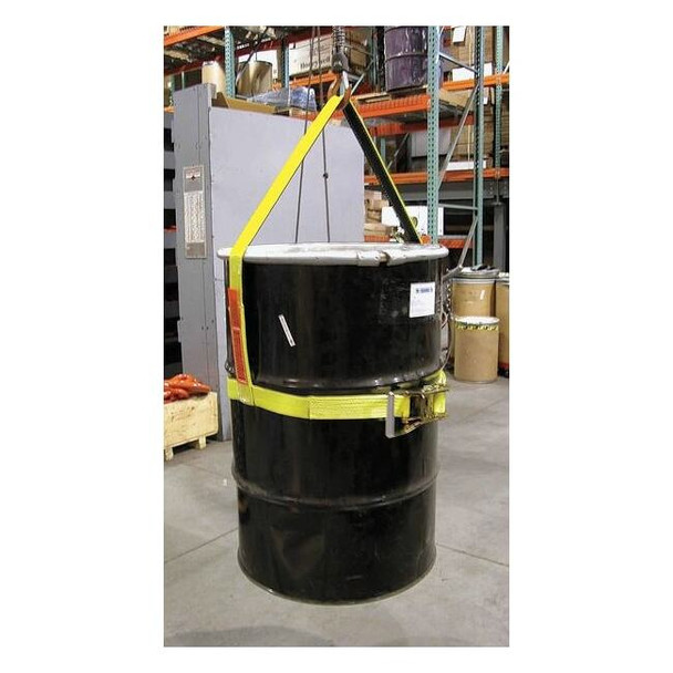 Lift-All DrumSling,Ylw,Vertical,Polyester Webbing DSV601DX30IN