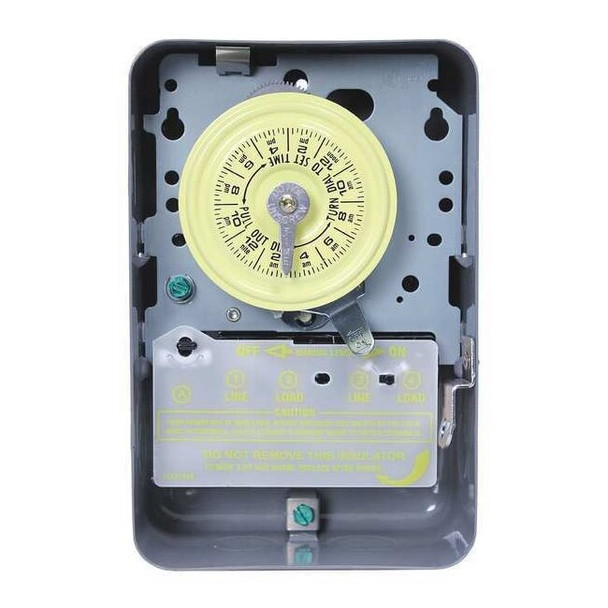 Intermatic Electromechanical Timer,24 hr,Gray,Metal T105