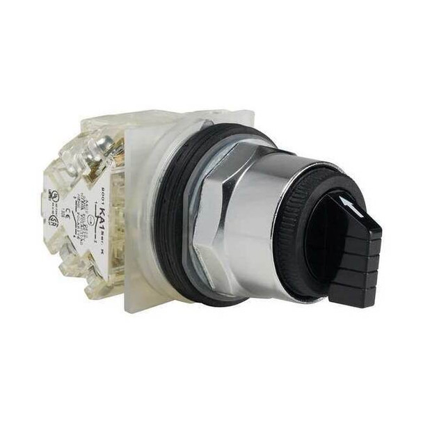 Schneider Electric SelectorSwitch,Non-Illum,3Pos,30mm,Black 9001KS46BH2