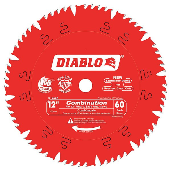 Diablo 12",60-Teeth Circular Saw Blade D1260X