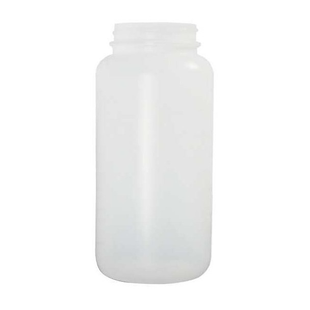 Qorpak Bottle,Wide Mouth,128 Oz,Round,PK4 PLA-03312