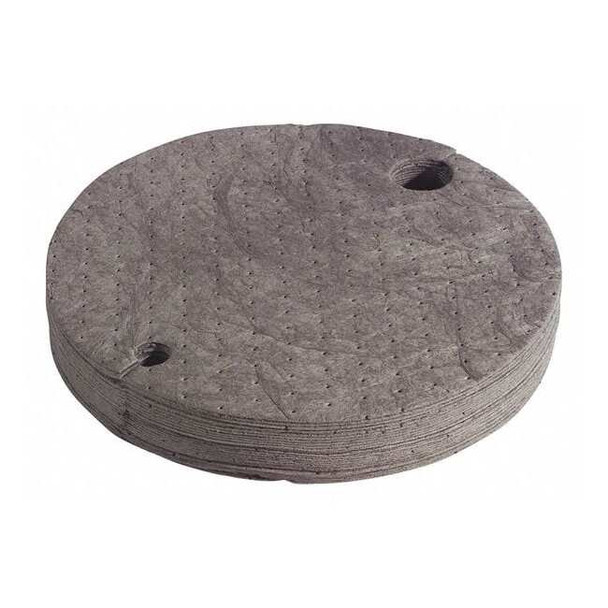 Spilltech Sorbent Pad, 8 gal, 22 in Dia., Universal, Gray, Polypropylene GTOP
