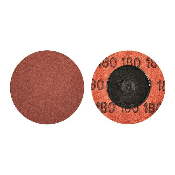 Norton Abrasives Quick Change Disc, AlO, 2in, 180G, TR, PK100 69957399714