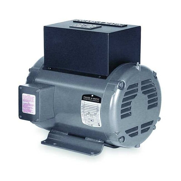 Phase-A-Matic Phase Converter, Rotary, 208/240V AC, 208/240V AC, 30A, 13.9A R-5