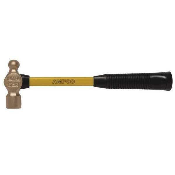 Ampco Safety Tools 24 oz. Ball Peen Hammer, 11" Fiberglass Handle H-312FG