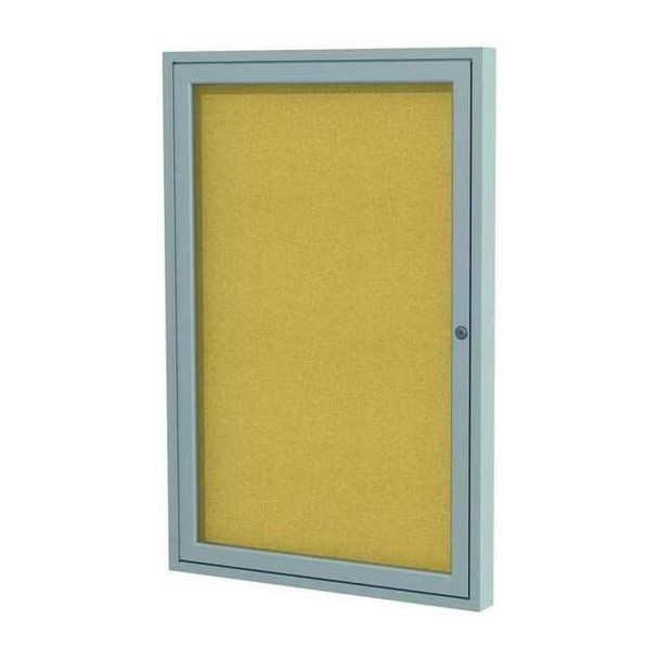 Ghent Enclosed Cork Bulletin Board 24x18 In., 1 Door PA12418K