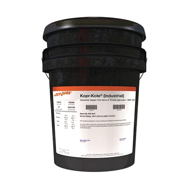 Jet-Lube Anti Seize Compound,Copper,5 gal,Pail 10093