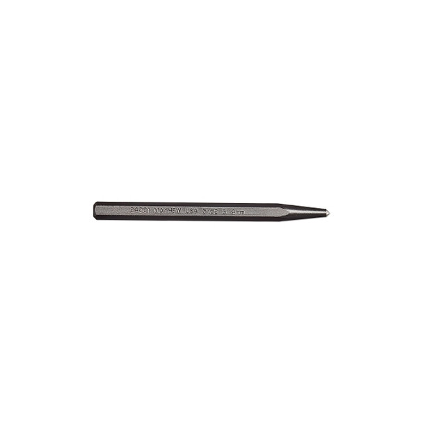 Center Punch - Full Finish, 4-1/2 in, 5/32 in tip, Alloy Steel