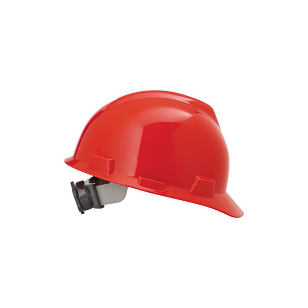 V-Gard® Slotted Hard Hat Cap, Fas-Trac® III Suspension, Red