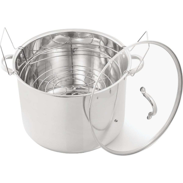 McSunley 21.5 Qt. Prep-n-Cook Stainless Steel Canner with Jar Rack 620