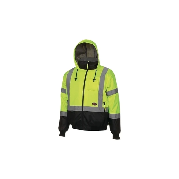 5209U Class 3 High Visibility Safety Bomber Jacket, Polyfill, 2X-Large, Y/G