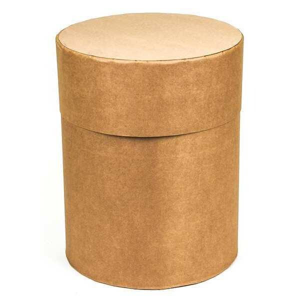 Open Head Transport Drum, Fiber, 16.5 gal, Unlined, Brown