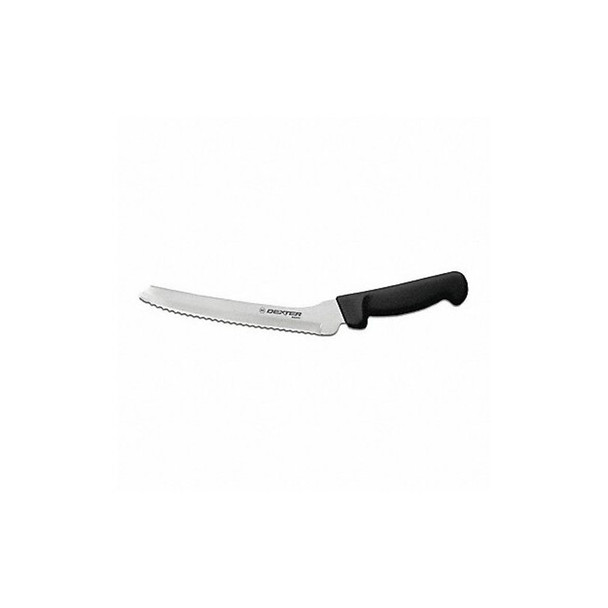 Dexter Russell Bread Slicer,Offset,8 In,Scalloped,Black 31606B