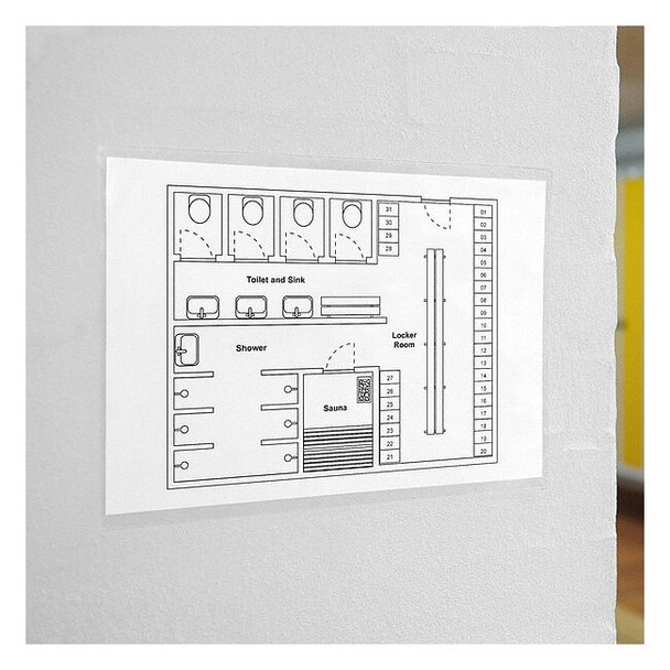 Manufacturer Varies Sign Holder, Clear, Adhesive, PK10 P20061