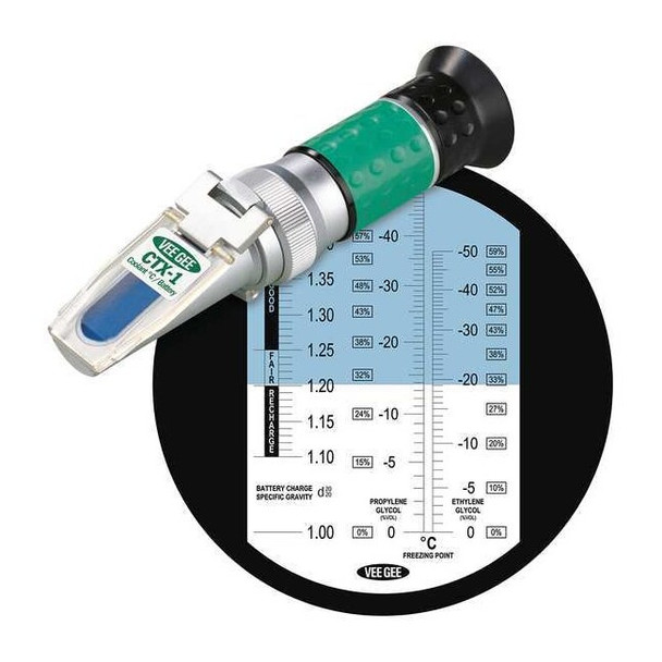 Vee Gee Analog Refractometer,Propylene Glycol 43062