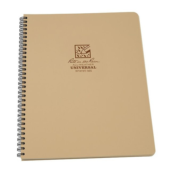 Rite in the Rain Spiral Notebook,Universal,8-1/2 x 11 in 973T-MX