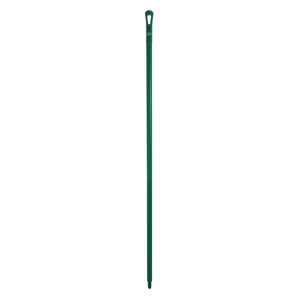 Vikan 67" Color Coded Handle, 1 1/4 in Dia, Green, Polypropylene 29642