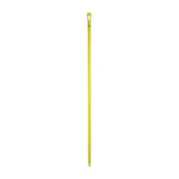Vikan 1700mm Color Coded Handle, 1 1/4 in Dia, Yellow, Polypropylene 29646