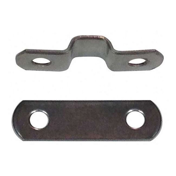 Dixie Line Clamps Tube Clamp,Two-Hole w/Backplate,SS,PK25 402