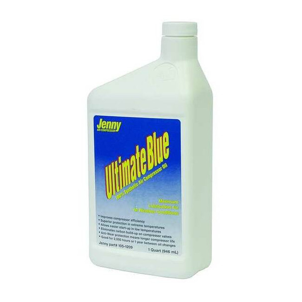 Jenny Compressor Oil,Synthetic Oil,1 qt. 105-1209