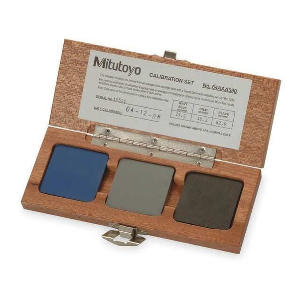 Mitutoyo Calibration Set,Shore D,Range 20,40,80 64AAA590