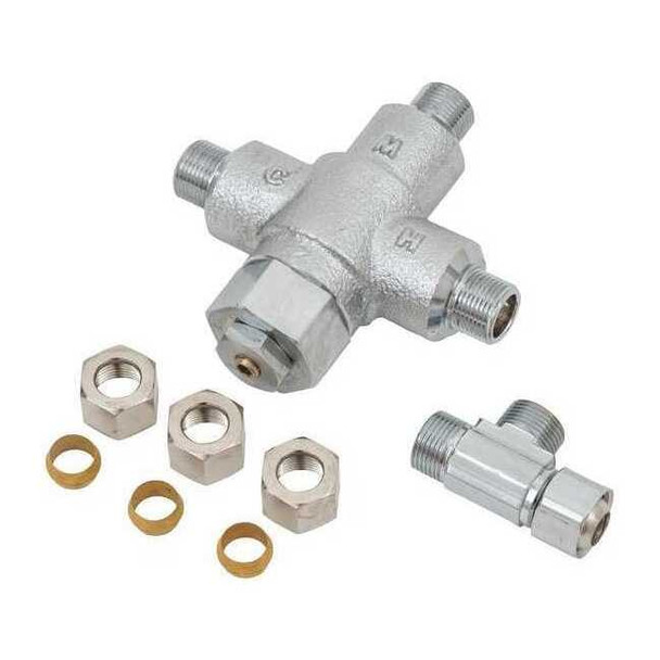 Acorn Controls Tempering Valve,Brass,3-1/4"H,3/8" Inlet ST70CP-38-BCT