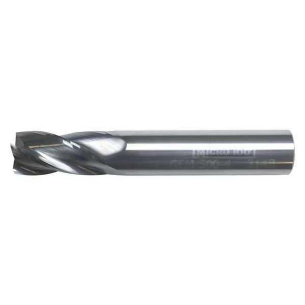 Micro 100 Carb End Mill,1/4 In,4FL,CC,AlTiN Coat GEM-250-4X