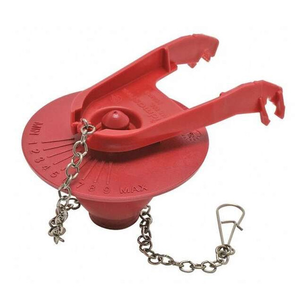 Fluidmaster Adj. Flapper, Red, 2", Plastic and Rubber PRO56G