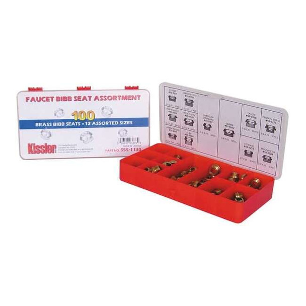 Kissler Bibb Seat Kit, 1" x 6" x 3", Brass AB555-1130