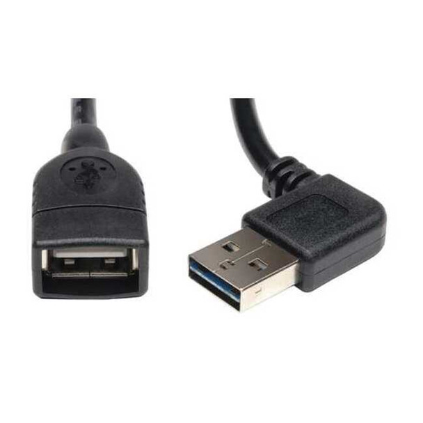 Tripp Lite Reversible USB Extension Cable,Black UR024-18N-RA