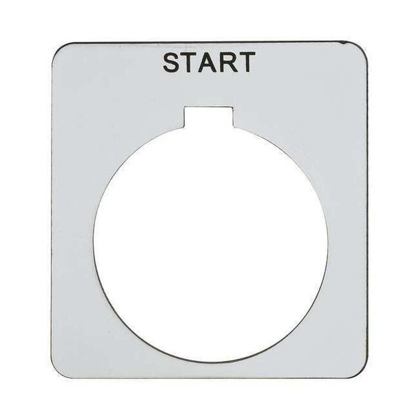 Schneider Electric Legend Plate,Square,Start,White 9001KN201WP