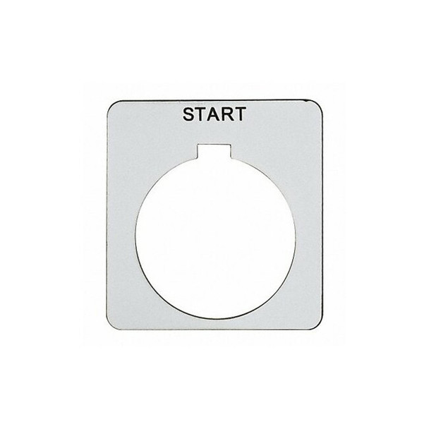 Schneider Electric Legend Plate,Square,Start,White 9001KN201WP