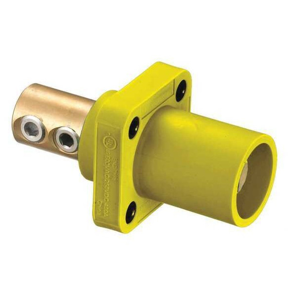 Hubbell Wiring Device-Kellems Receptcle,Male,Ylw,4 to 4/0,Double Set HBLMRY