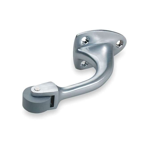 Rockwood Curved Roller Stop,Satin Chrome,Screw-In 455.26D