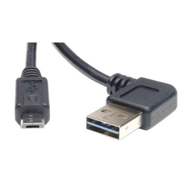 Reversible USB Cable, Black, 3 ft., Standards: ROHS Compliant