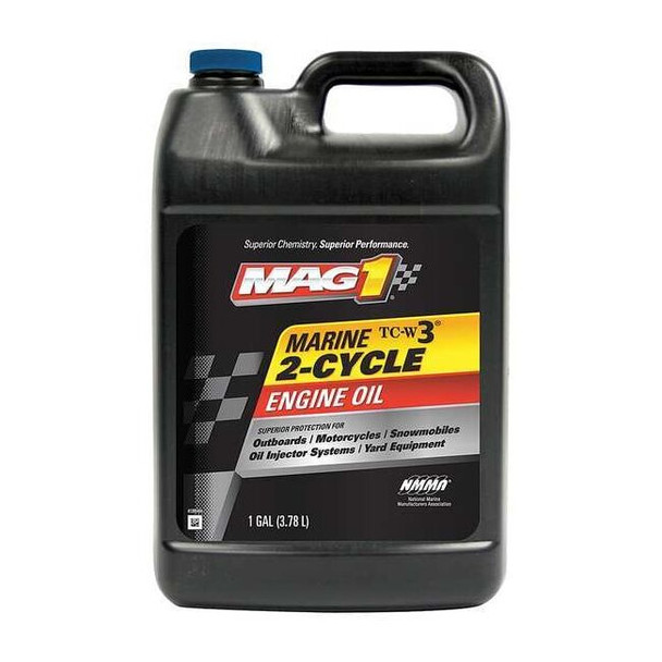 2-Cycle Synthetic Blend Marine Motor Oil, TC-W3 certified, Blue, 1 Gal.