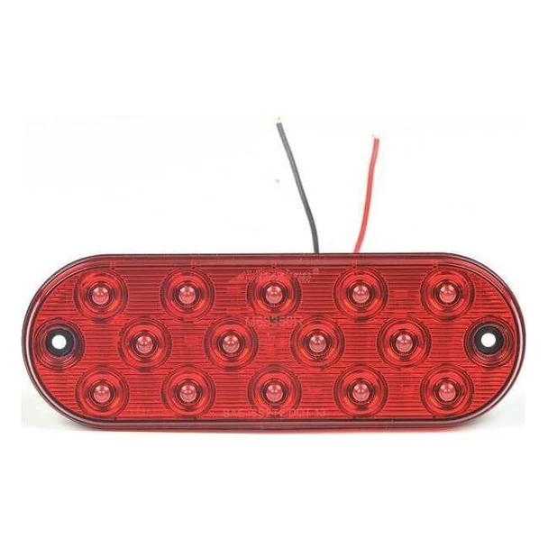 Maxxima Stop/Turn/Tail Light,Oval,Red,6-1/2" L M63350R