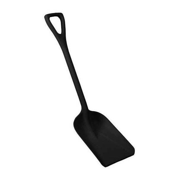 Hygienic Square Point Shovel, Polypropylene Blade, 23 1/2 in L, Black