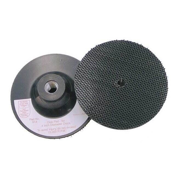3m Hook-and-Loop Disc Backup Pad, 4 in Dia, No Hole, 914 914