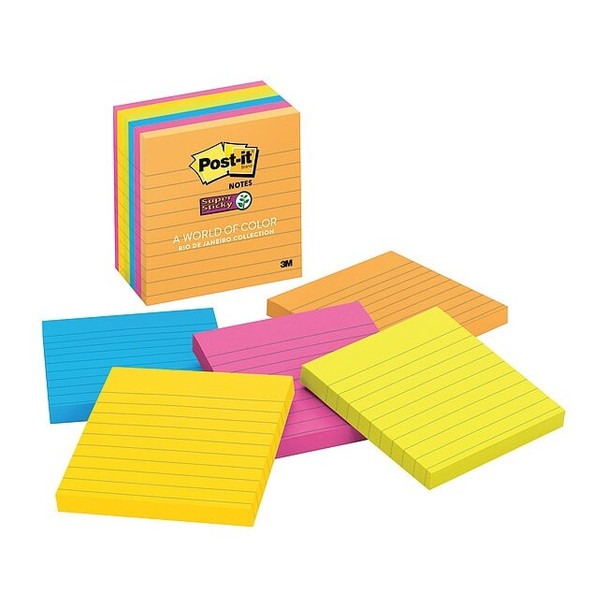 Post-It Super Sticky Notes,4x4 In.,PK6 675-6SSUC