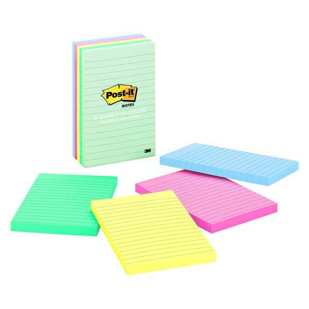 Post-It Sticky Notes,4" x 6",PK5 660-5PK-AST