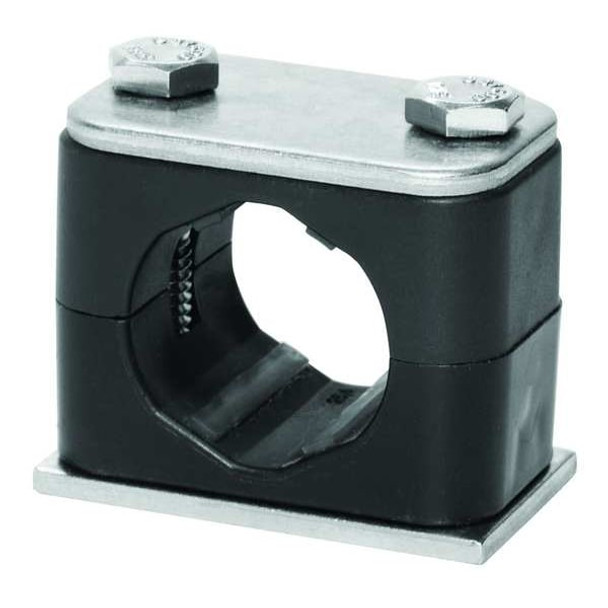 Stauff Tube Clamp,2.68in H,316 SS,Size 1-1/4in SP-532-ACT-DP-AS-U-W5-K-642012