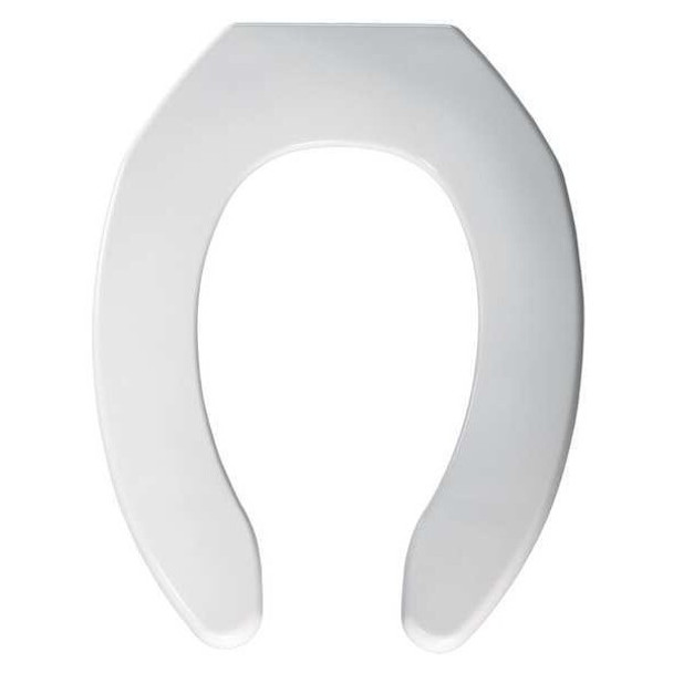 Toilet Seat Without Cover, Self-Sustaining Check Hinge, Elongated, White