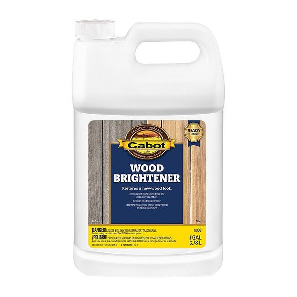 Cabot Wood Brightener,Clear,None,1 gal. 140.0008008.007