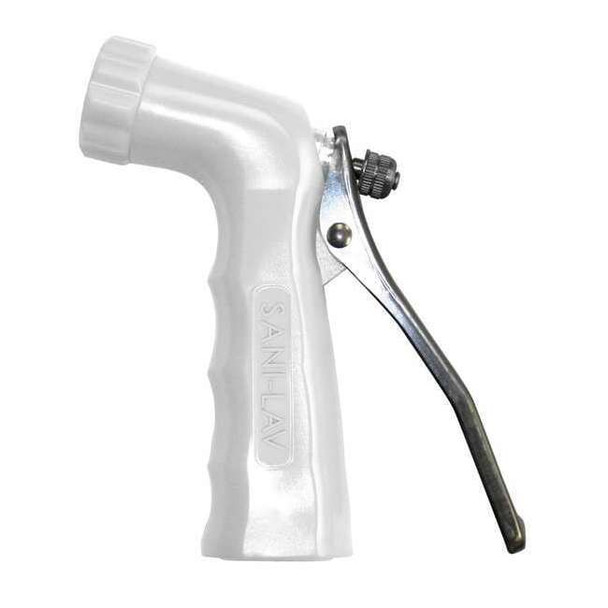 Sani-Lav Pistol Grip Spray Nozzle, 3/4" Female, 100 psi, 6.5 gpm, White N2SW