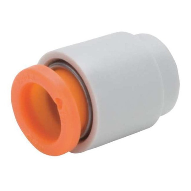 Smc Push-Fit Fitting Cap, Tube, 5/32 in Tube OD, Plastic KQ2C03-00A